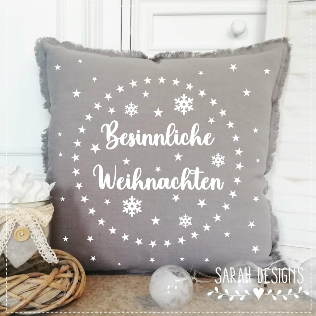 Plotterdatei Besinnliche Weihnachten Sternchenkranz